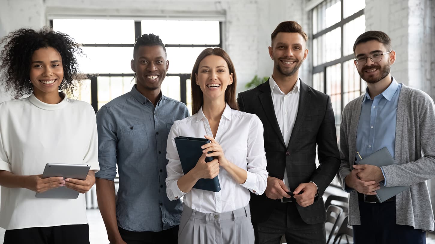 Group of employees looking empowered